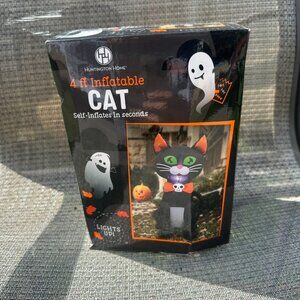 Halloween Inflatable Light Up Black Cat 4 Ft Yard Decor Huntington Home 2022